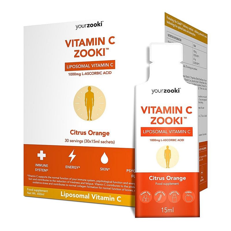YourZooki Liposomal Vitamin C 30x15ml sachets - The Vegans ...